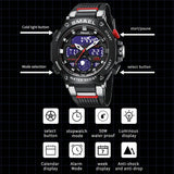 Men's Luxury Military Sport Watch – Waterproof Quartz Digital Wristwatch with Dual Display and Alarm