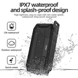 Outdoor Portable Bluetooth Speaker with Powerful Subwoofer, Wireless and Waterproof, USB Music Playback, AUX and TF Card Support