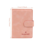 Passport Wallet with Multi-Card Holder: PU Leather Buckle Travel Wallet for Men and Women, Anti-Magnetic Passport Folder Cover