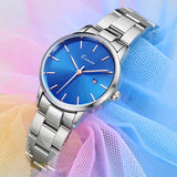 Business Classic Women's Watch with Calendar - Luxury Dress Quartz Watch, Elegant Stainless Steel for Ladies