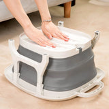 Foldable Foot Soak Tub: Rectangular Plastic Basin for Foot Health and Wellness at Home