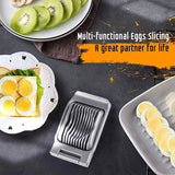 Heavy-Duty Egg Slicer for Hard-Boiled Eggs and Strawberries – Aluminum and Stainless Steel Wire Slicer for Soft Fruits