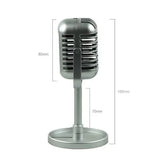 Classic Dynamic Vocal Microphone in Vintage Style, Retro Mic with Universal Stand, Ideal for Live Performances, Karaoke, and Studio Recordings