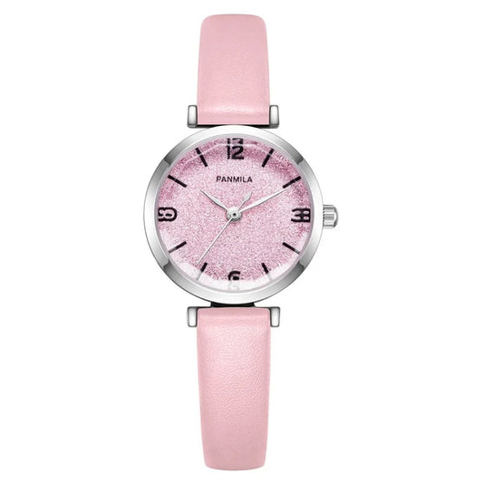 Women's Wristwatch with High-Quality Quartz Movement - Student Watch, Gift for Ladies with PU Strap and Rhombus Mirror