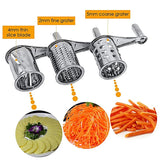 Handheld Stainless Steel Rotary Cheese Grater – Manual Shredder and Slicer with Drum Blades for Cheese and Chocolate