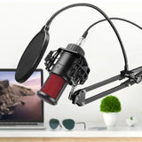 High-Quality Metal Condenser Microphone for Studio Recording, Streaming, Sound Card Connectivity, Powered by Phantom Power, Ideal for Gaming and Professional Use