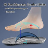 4D Massage Insoles: Soft Latex, Arch Support for Sports Shoes, Unisex