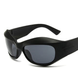 Unisex Punk-style Wrap-Around Sunglasses - 2000's Shades with UV400 Protection, Cool Eyeglasses