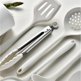 Non-Stick Silicone Kitchen Utensils Set: Includes Spatula, Egg Beaters, and More with Silica Gel Handles