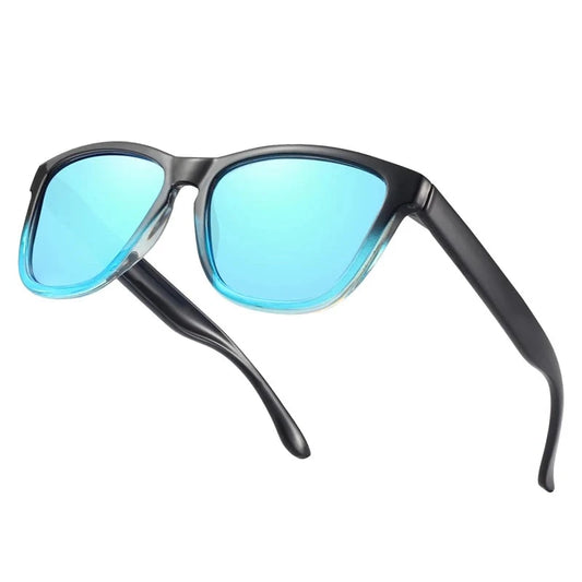 Men Timeless Square Polarized Sunglasses: Fashionable Mirror Blue Sun Shades for Men and Women, Reduce Glare for Driving and Outdoor UV400 Protection