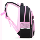 Charming PU Leather School Backpack for Girls: Waterproof with Cat Bow Knot, Ideal Children's Gift