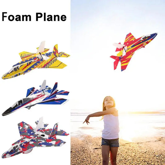 Hand-Throw Foam Airplane Toys for Kids – USB Rechargeable Glider Plane with Flight Mode and Spinning Function for Outdoor Fun