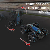 Remote Control Stunt Car with Double-Sided Design, Lights and Music, Capable of Lateral Drift and High-Speed Climbing, Fun Toy Car