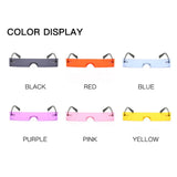 Fresh Rectangle Sunglasses for Women - Fashionable Clear Small Lens Design, Personality Shades with UV400 Protection