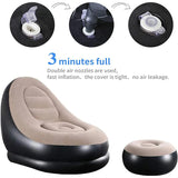 Bean Bag Sofa Cover - No Filler, Lounger Seat, High-Quality Inflatable Bed for Your Cozy Living Room