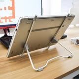 Adjustable Laptop Stand Holder for 10-17 Inch Tablets, iPads, Notebooks, and Computers. Features Folding Design and Adjustable Viewing Angle/