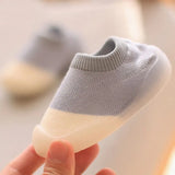 Infant Boys' and Girls' First Shoes: Soft Rubber Soles, Anti-Slip Knit Booties for Barefoot Comfort