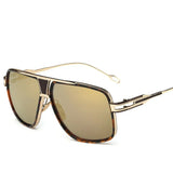 High-End Men's Sunglasses featuring Mirrored Lenses featuring Mirrored Lenses - Retro Square Designer Shades