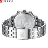 CURREN Men's Stainless Steel Sports Luminous Watch: Army Military Quartz, Chronograph Clock - Relogio Masculino