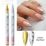 Set of 12 Nail Art Graffiti Pens: Perfect for Drawing Abstract Lines, Fine Details, and Floral Designs, Waterproof for Precise Nail Painting Manicures