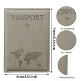 Map Pattern PU Passport Holder Cover - Travel Protective Case for ID, Credit Cards, and Tickets - Travel Accessories