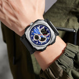 Men's Military Digital Sports Watch, Waterproof Chronograph with Large Dial, Quartz Wristwatch