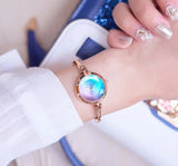 Fashionable Quartz Bracelet Wristwatch for Women - Luxury Brand with Gradient Small Dial, Ideal for Schoolgirls