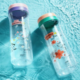 UZSPACE 520ml Portable Water Bottle for Girls: Features Storage Pill Tea Coffee Box, Brief Design, Leak-proof Sports Bottle