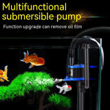 3-in-1 Submersible Aquarium Pump: Fish Tank Filtration, Micro-Pump, and Oxygenation System, Suitable for Fresh and Saltwater