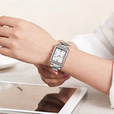 MEGIR Women's White Watch: Luxury Brand, Waterproof, Stainless Steel Bracelet, Stylish Wristwatch