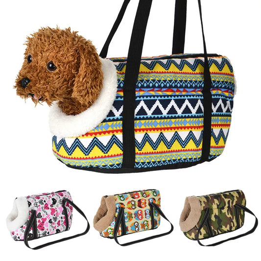 Cozy Classic Pet Carrier: Soft Bag for Small Dogs, Cats, Puppies, Suitable for Outdoor Travel, Includes Pet Sling Bag