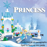 Snow Princess Castle Building Blocks Toy, 10 in 1, MG156, Assembled, for Children, Educational, Girls