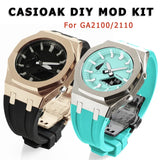 Gen3/4 Casioak GA2100/2110 Stainless Steel Mod Kit: Metal Case & Strap