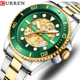 CURREN Brand Quartz Men's Watch: Stainless Steel, Waterproof, Business Sport, Tourbillon Clock