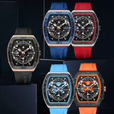 CURREN Fashionable Men's Watch: Luminous, Unique Square Design, Luxury Quartz, Sports Tape, Waterproof with Date Feature