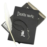 Anime Notebook Set in A5 Size: Includes a Leather Journal and a Feather Pen Necklace, Ideal for Writing and Note-taking Animation Art