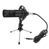 Professional Condenser Microphone with XLR Connection, Ideal for PC Computers, Recording, Chatting, and Studio Use, Comes with Stand for Convenience