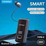 Fineblue F580 Wireless Clip-on Headphones: Bluetooth 5.3, Lotus Audio Device with Microphone and Power Display