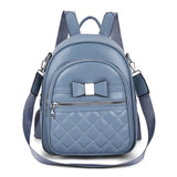 Stylish Small Leather Backpack, Adorable Blue Backpack, Petite Shoulder Bag for Mobile Phone - Ideal Mini Casual Backpacks for Girls