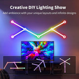 WIFI-Enabled LED Smart Wall Lamp with RGBIC Light Bar, Customizable Ambient Lighting for Gaming, TV Backlighting, and Bedroom