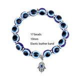 Casual Hip Hop Series Blue Eye Resin Bracelet: Personality Fatima Palm Devil Eyeball Design, Perfect for Parties and Dates