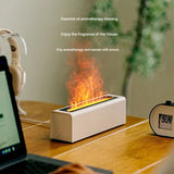 Colorful Flame-Effect Humidifier and Fragrance Diffuser with USB Plug-in, Ideal for Office and Home