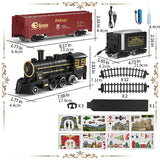 Electric Train Toy Set with Railway Tracks, Steam Locomotive Engine, Diecast Model