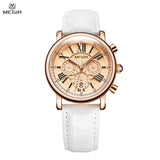 MEGIR Luxury Women's Quartz Watch: Leather Strap, Sporty, Waterproof, and Stylish Ladies Wristwatch