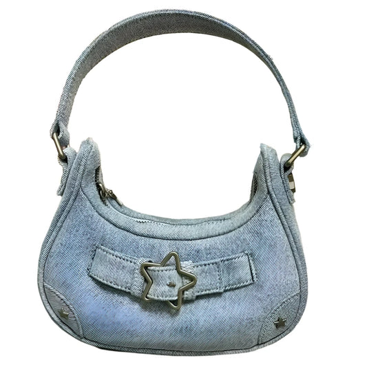 Vintage Y2K Shoulder Handbag: Casual Denim Hobo with Star Decor, Perfect Gift for Women