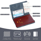 Vintage RFID-Blocking Passport Holder - Anti-Theft Brush Travel Wallet - Secure Cover for Passport, Cards, ID, SIM, and Bank