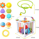 Activity Cube Montessori Shape Sorter: Baby Toys for Fine Motor Skills, Sensory Development, and Early Learning—Perfect Gift for Kids