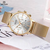 MEGIR Women's Stainless Steel Quartz Watch: Luxury, Elegant, Fashion, reloj mujer