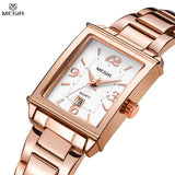 MEGIR Women's Rose Gold Bracelet Watch: Luxury Timepiece for Fashionable Women, Ideal for Lovers