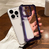 Exquisite Shockproof Clear iPhone Case: Fits iPhone 14/13/12/11/15 Pro Max/X/XR/XS/8 Plus. Silicone Bumper, Transparent Hard Back